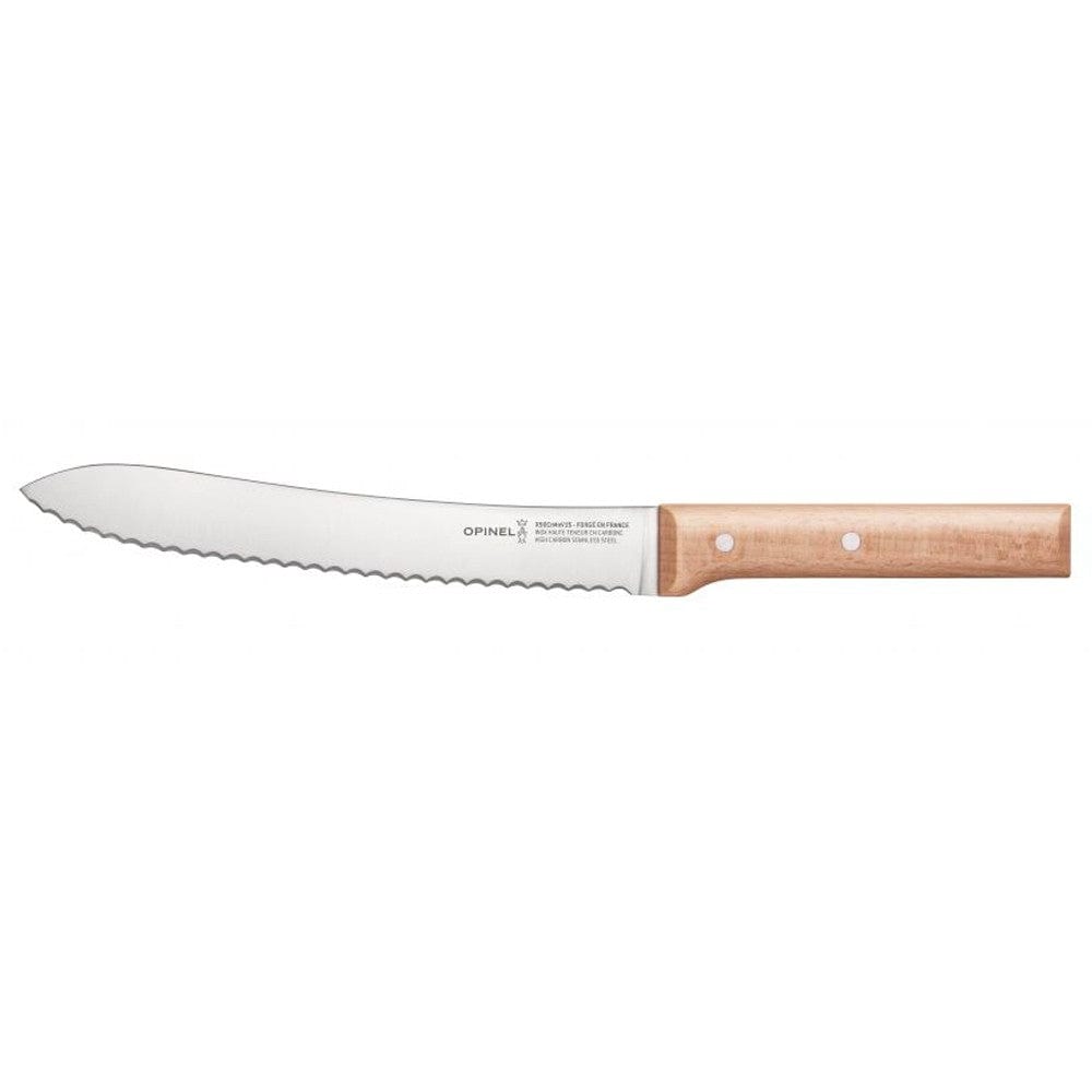 Opinel Parallele No.116 Stainless Steel Bread Knife with Beech Wood Handle - Perfect for Slicing Fresh Bread, Baguettes, and Pastries in Your Kitchen