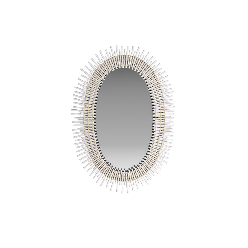 Aislinn Mirror - Elegant White Wall Mirror for Home Decor, Bedroom, Living Room & Bathroom | Perfect for Vanity, Entryway & Dressing Area