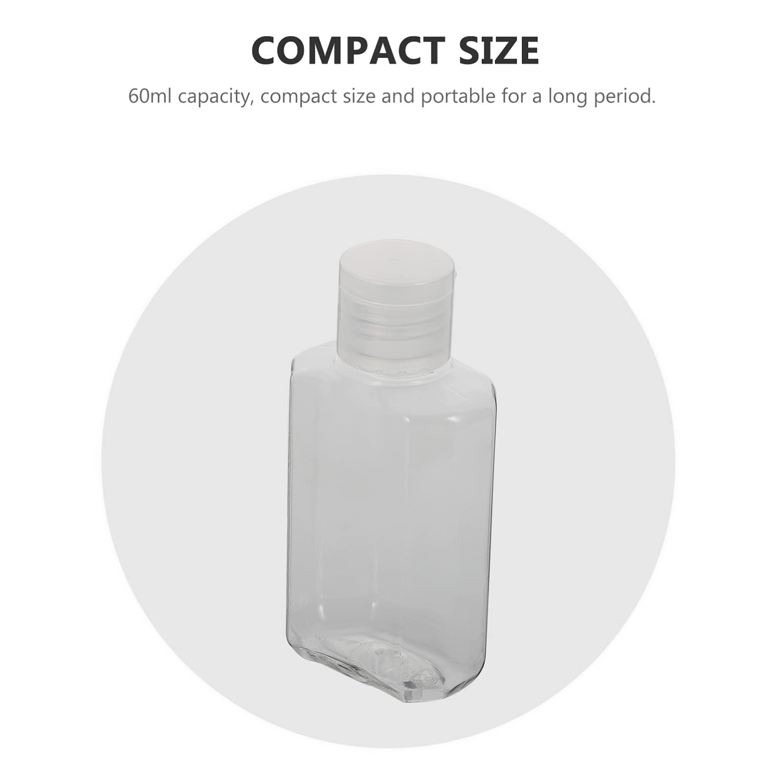 FOMIYES 25pcs 60ml Travel Bottles - Refillable Leak-Proof Cosmetic Containers for Shampoo, Lotion, Body Wash | Portable Toiletry Kit for Airplane, Gym, Camping & Vacation