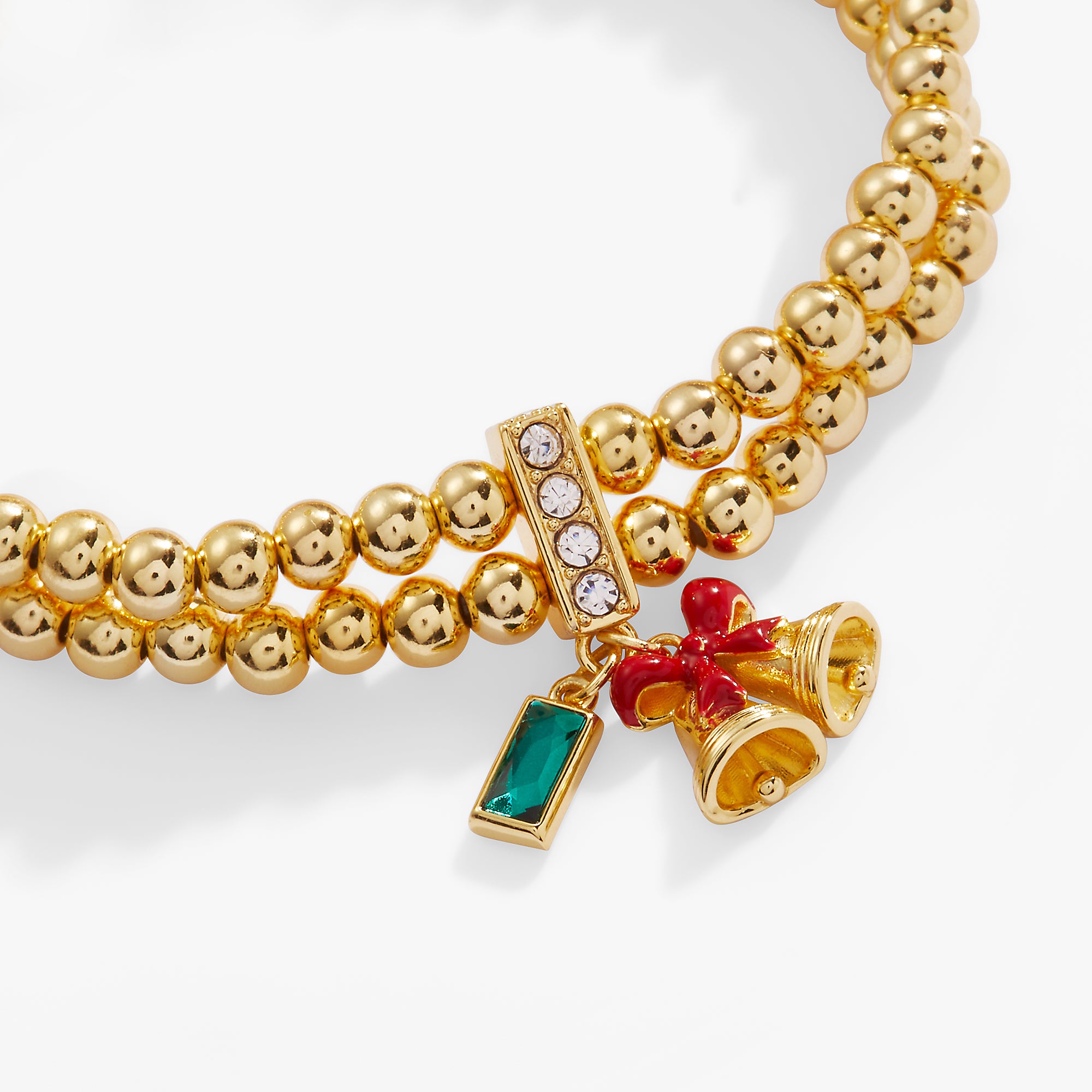 Stylish Holiday Bell Stretch Charm Bracelet for Women - Perfect Christmas Party Gift & Festive Jewelry Accessory