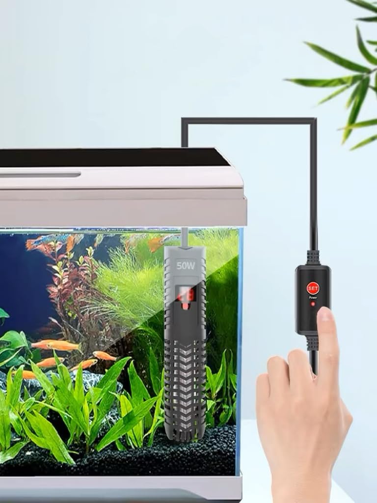 500W Submersible Aquarium Heater with Digital Temperature Display - Adjustable Fish Tank Heater for Freshwater & Saltwater Tanks - Perfect for Tropical Fish, Turtles & Aquatic Plants