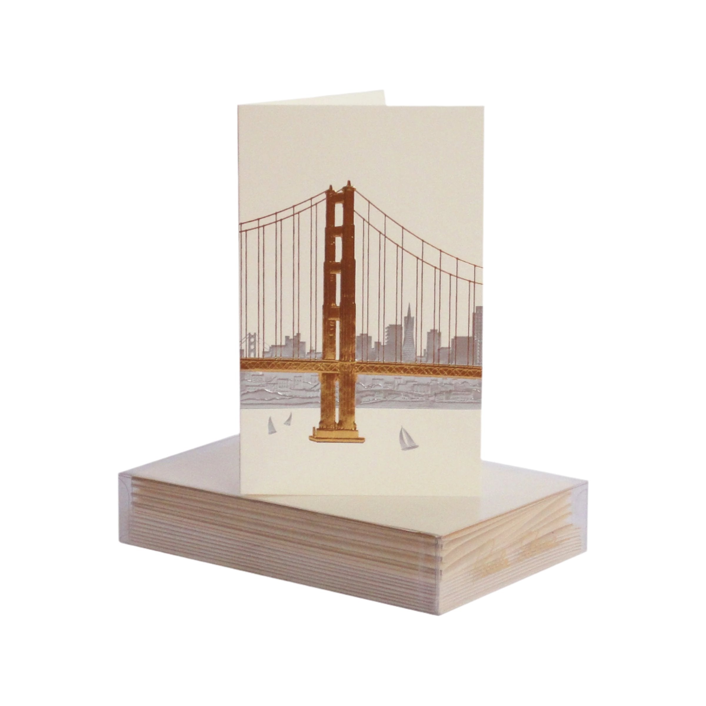 San Francisco Skyline Mini Note Cards - Set of 8 Blank Greeting Cards with Iconic City Landmarks | Perfect for Thank You Notes, Invitations & Travel Souvenirs