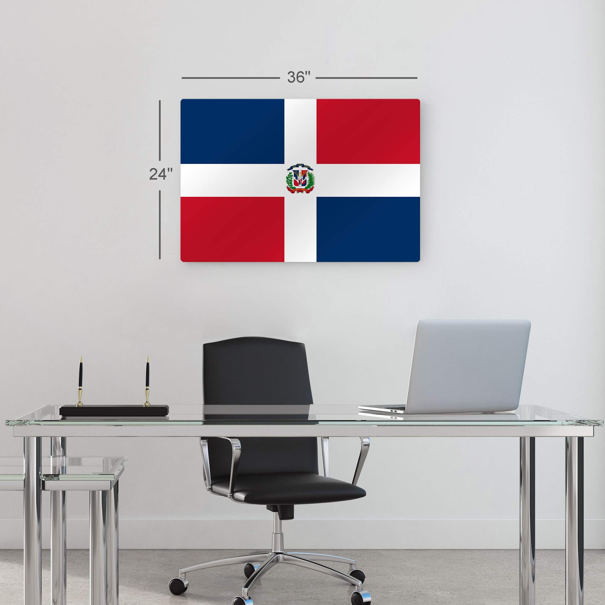 Dominican Republic Flag Metal Wall Art Print - 20x30 Inch Modern Home Decor for Office, Living Room, Dorm, Bedroom & Man Cave | Patriotic Wall Decor for Sports Bars & Game Rooms | Made in USA, Ready to Hang