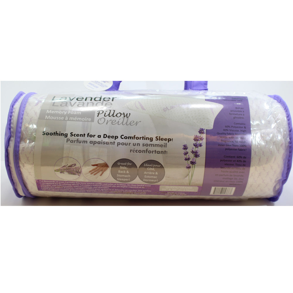 Lavender Memory Foam Pillow for Neck Pain Relief - Home Aesthetics Orthopedic Sleeping Pillow HA 1312 - Perfect for Side Sleepers & Back Pain Sufferers
