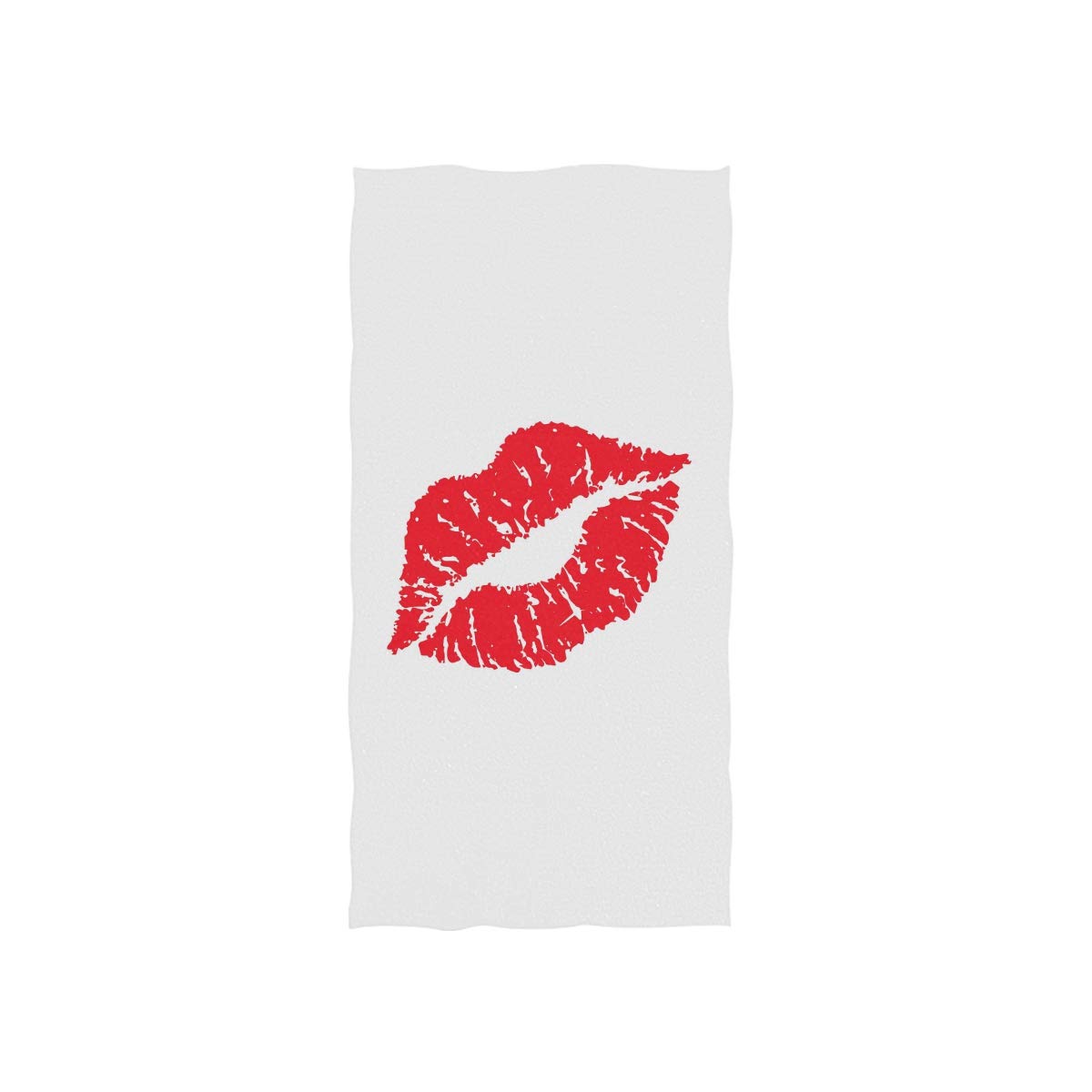 Soft Absorbent Red Lip Print Bath Towel Set - 30x15 Inch Multipurpose Hand Towels for Bathroom, Hotel, Gym & Spa | Perfect for Home Decor, Gifts & Luxury Spa Days