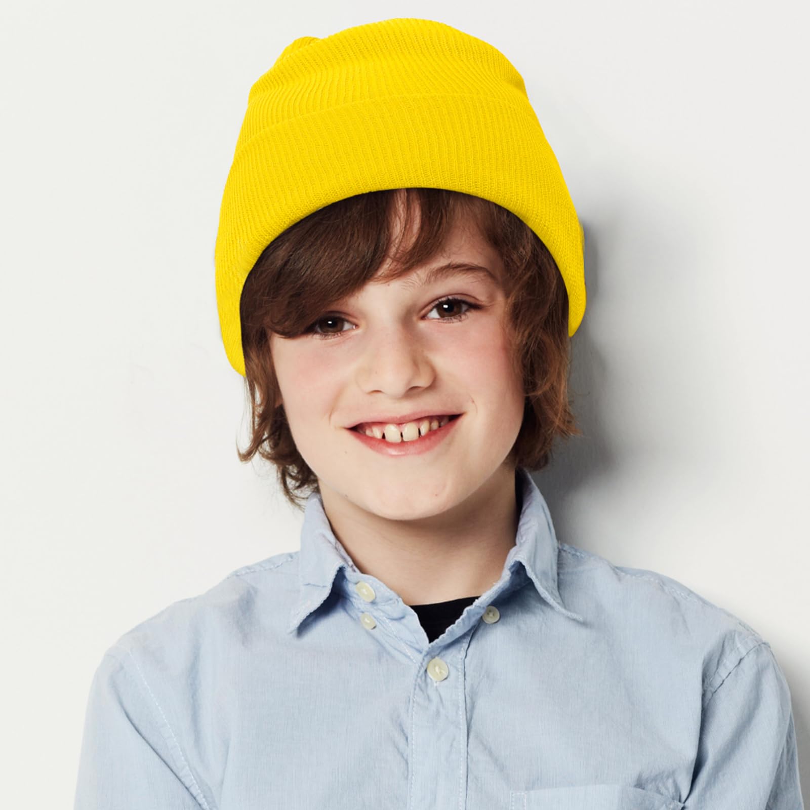 American Trends Kids Beanie - Warm Knit Winter Hat for Boys & Girls | Soft Slouchy Beanie for Cold Weather | Perfect for School, Outdoor Play & Winter Activities