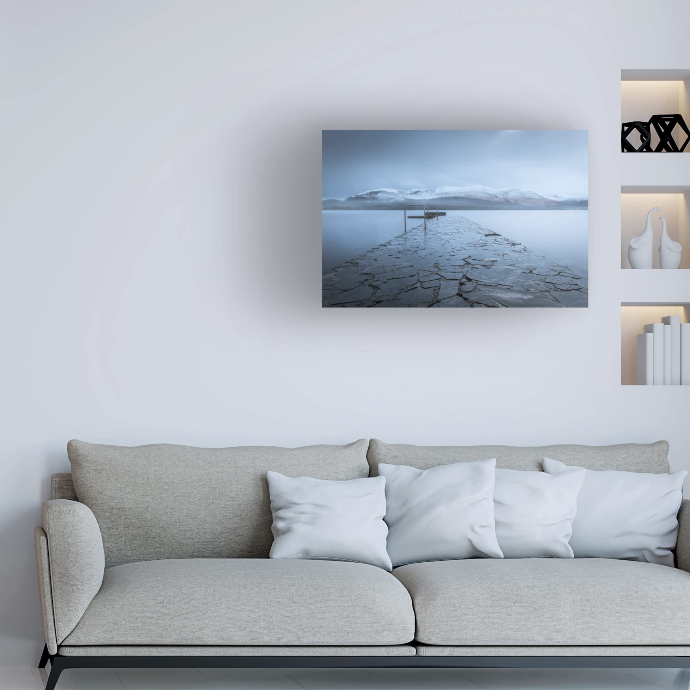 David Ahern 'Contemplate' Canvas Wall Art Print - Modern Abstract Painting for Living Room, Bedroom & Office Decor