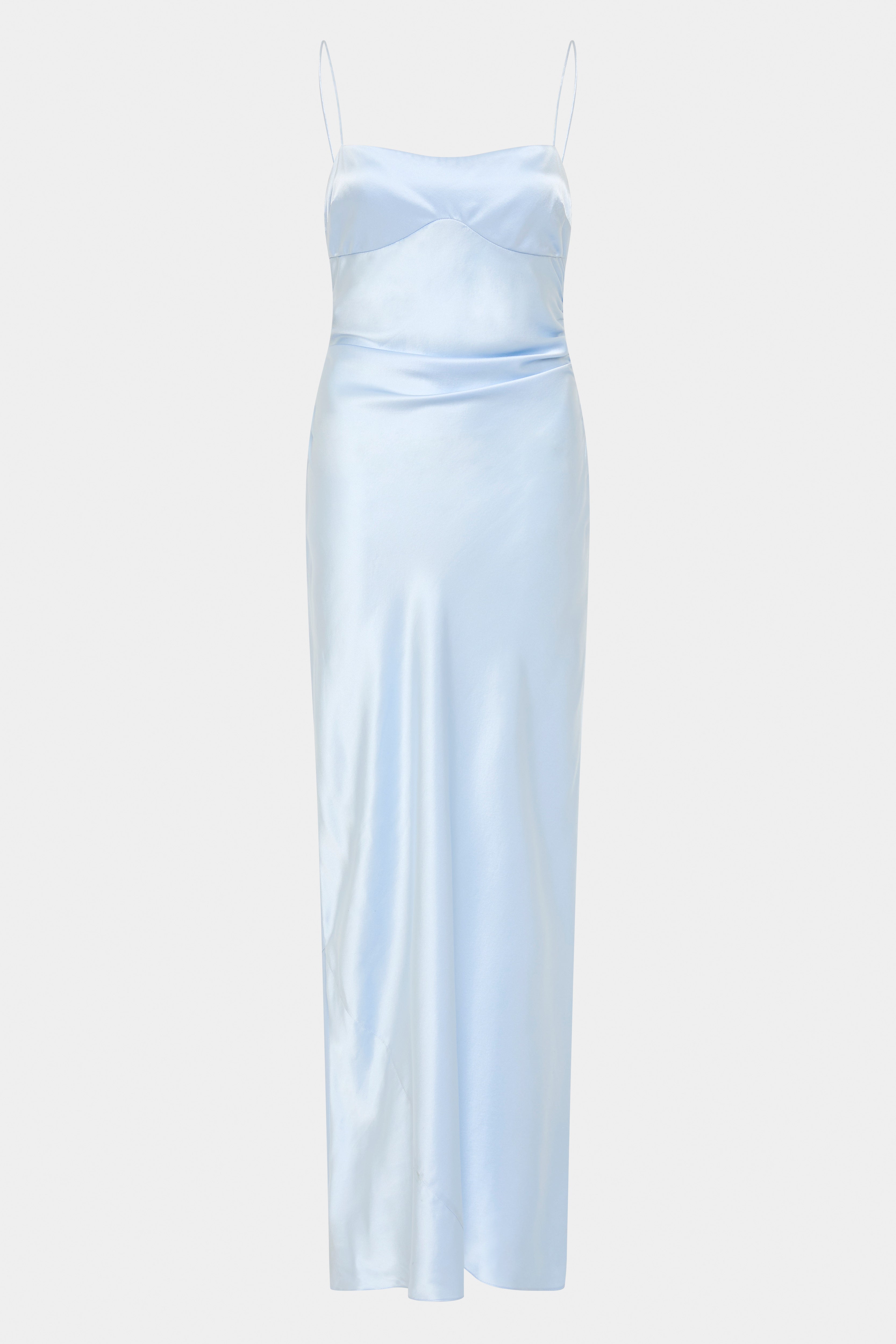 Lush Gathered Slip Dress for Women - Elegant Satin Nightgown & Loungewear - Perfect for Sleepwear, Bridal Shower, and Special Occasions