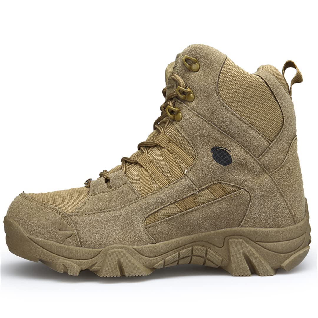 Kanpcelns Military Boots for Men - Tactical Combat Shoes, Special Forces Desert Boots, Non-Slip Hiking & Hunting Boots | Durable Outdoor Footwear for Tactical Missions, Hiking Adventures & Hunting Trips