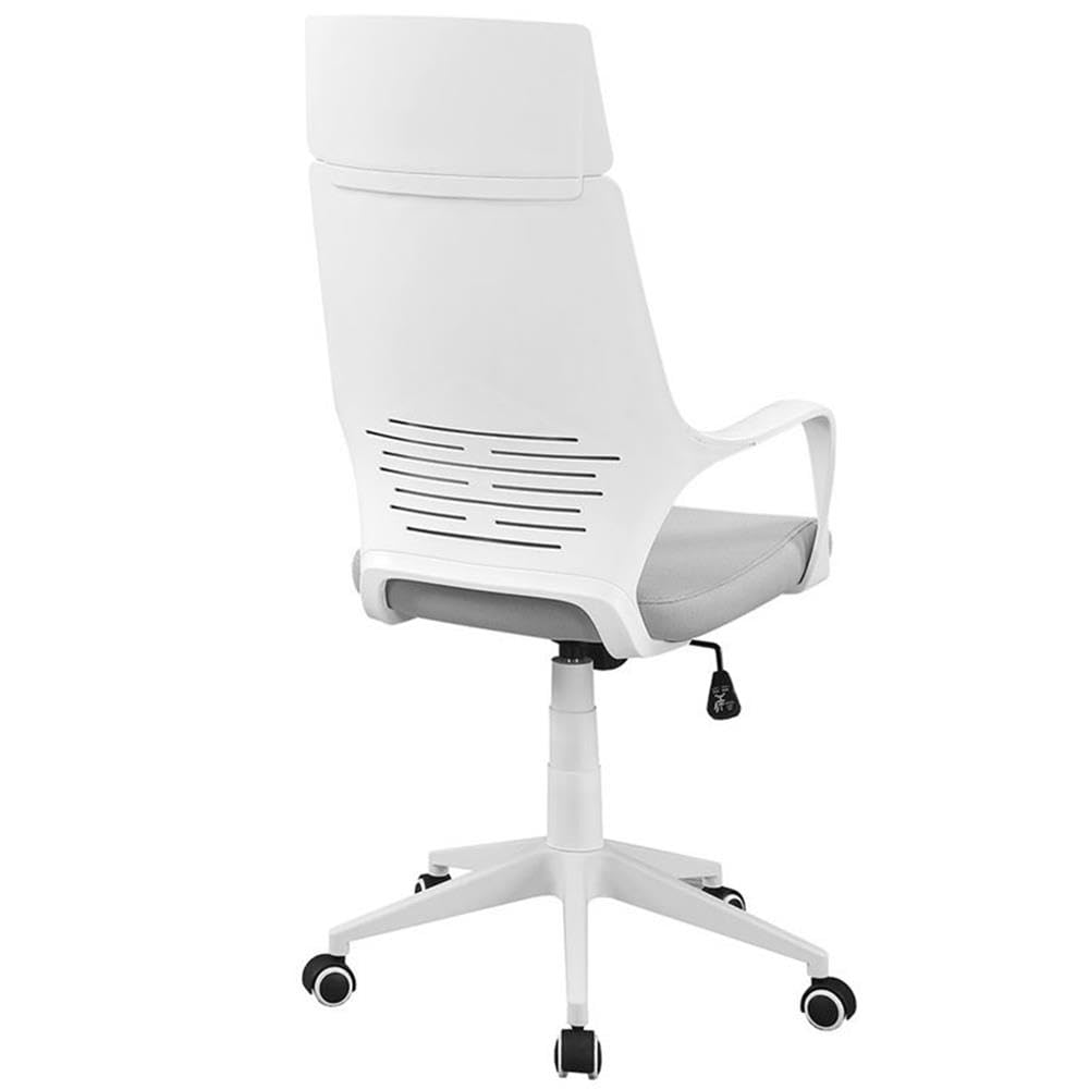 UrbanPro Swivel Executive Office Chair - Ergonomic Mesh Back Adjustable Height White & Gray - Perfect for Home Office, Conference Rooms & Workspaces
