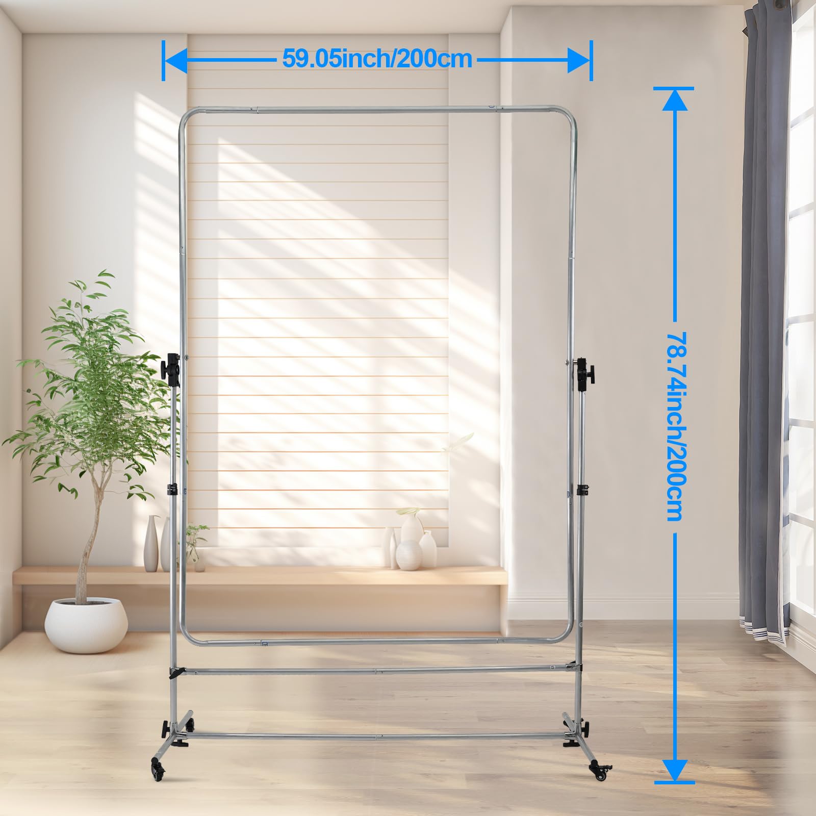 Professional 79x59 inch Photography Light Diffuser with Translucent Cloth - 360° Rotatable Reflector Panel & 7-10ft Adjustable Stand with Wheels - Perfect for Studio, Portrait, Product Photography and Video Shooting