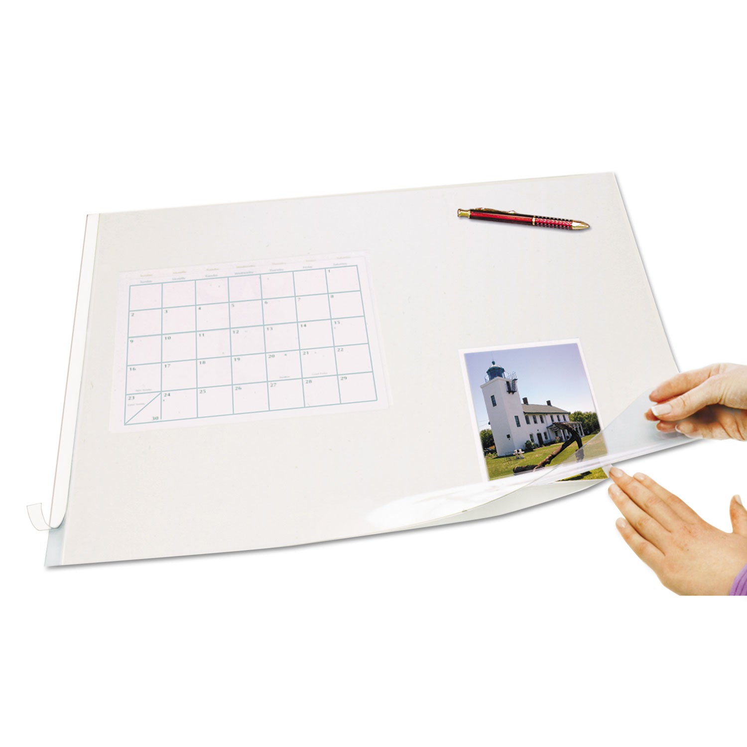 Artistic® Clear Plastic Desk Protector with Hinged Cover - 21