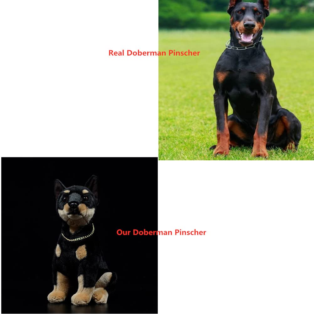 Realistic Doberman Plush Toy - 12