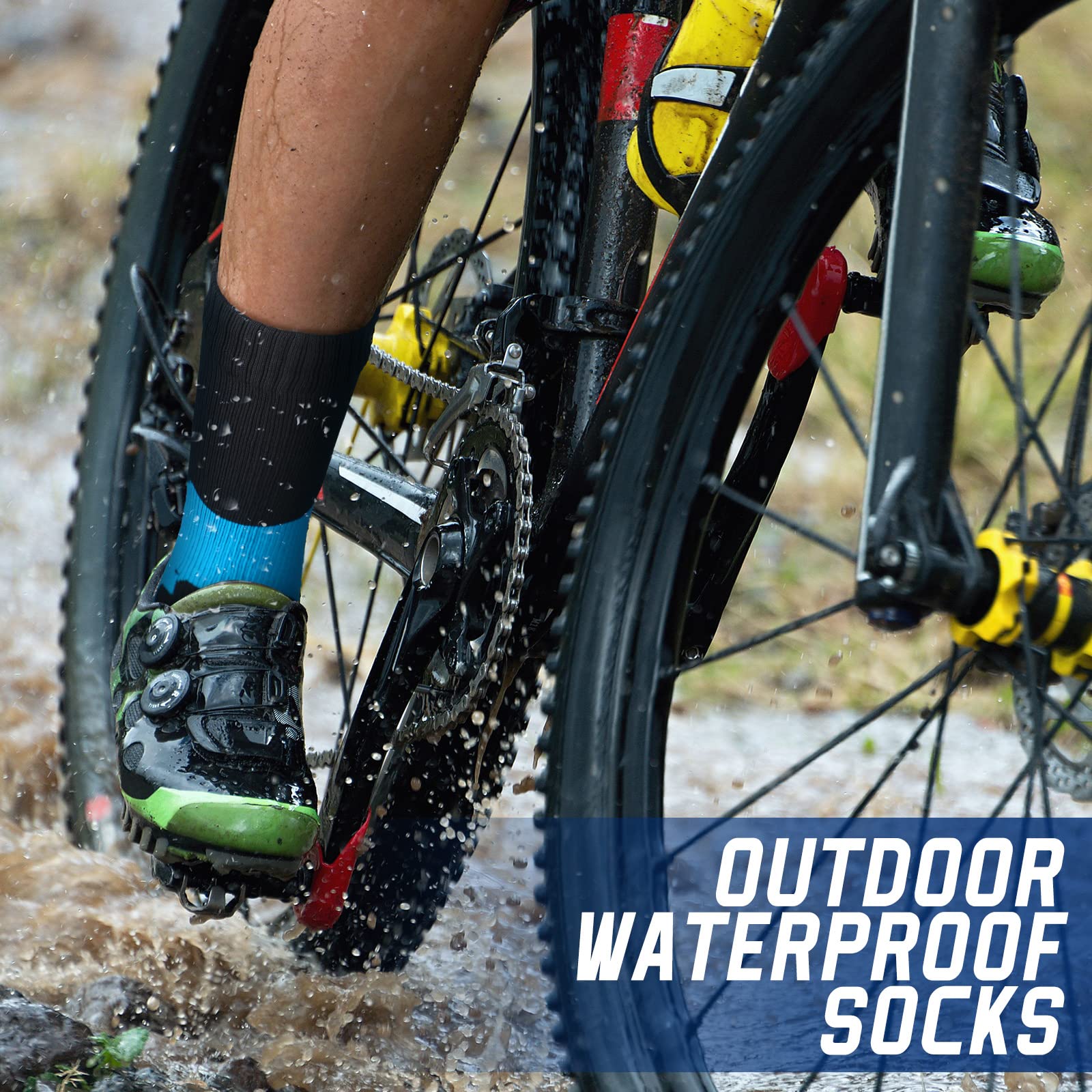 3 Pairs Unisex Waterproof Breathable Knit Socks for Men & Women - Hiking, Wading, Trail Running, Skiing - 3 Color Options - Perfect for Outdoor Adventures & Cold Weather Activities