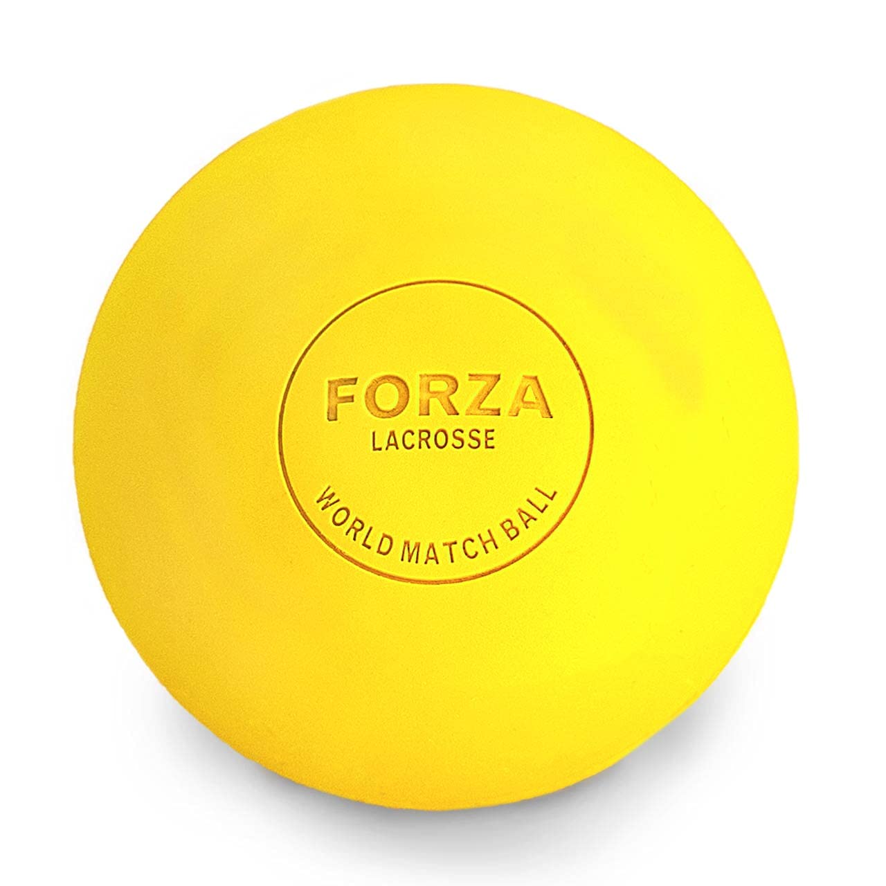 FORZA Lacrosse Massage Balls for Foot & Back Pain Relief - Deep Tissue Muscle Recovery Massager | Yellow (Pack of 1) | Perfect for Athletes, Yoga & Post-Workout Recovery