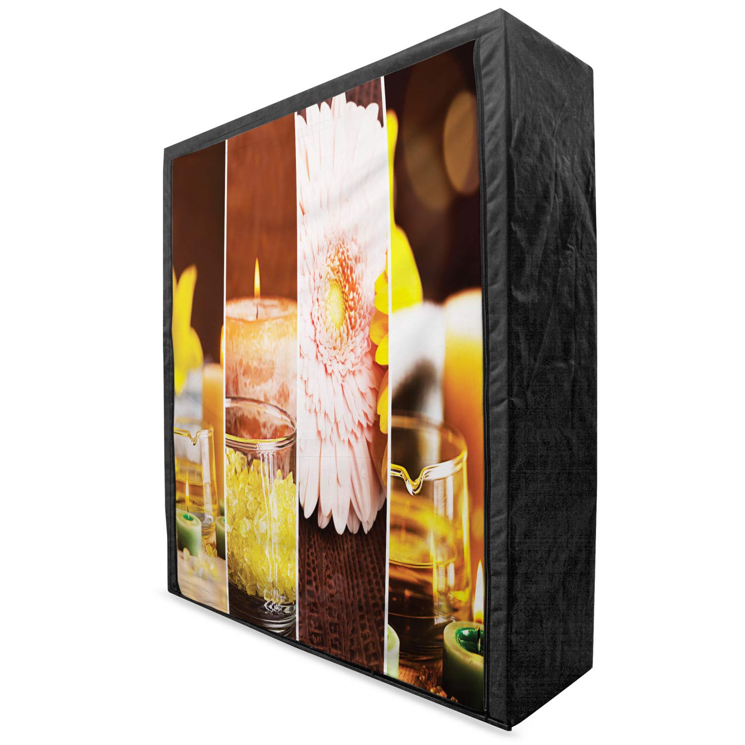 Ambesonne Portable Fabric Wardrobe with Shelves - 59