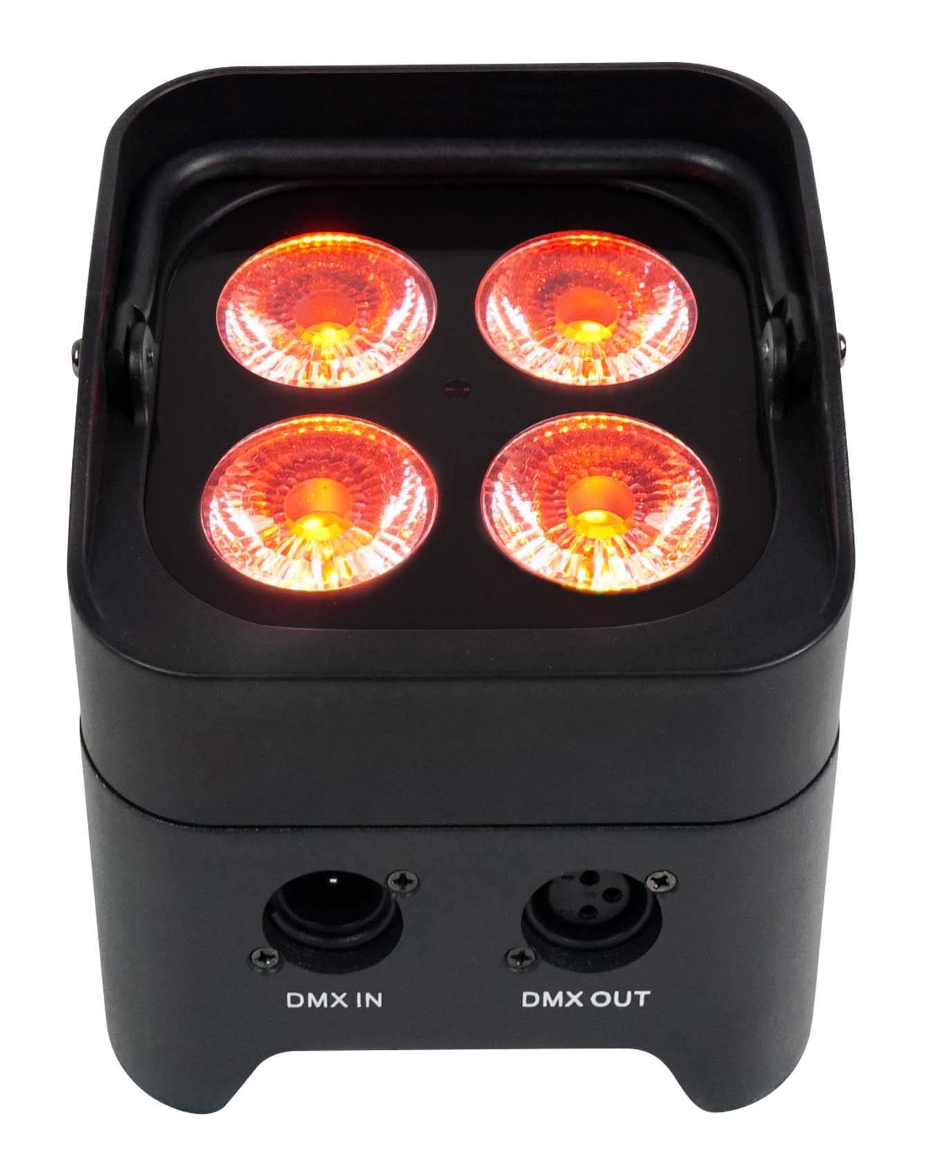 Rockville PAR 50 Rechargeable LED Wash Lights - Wireless DMX, RGBWA+UV, Includes Carrying Bag - Perfect for Stage Lighting, DJ Shows, and Live Events