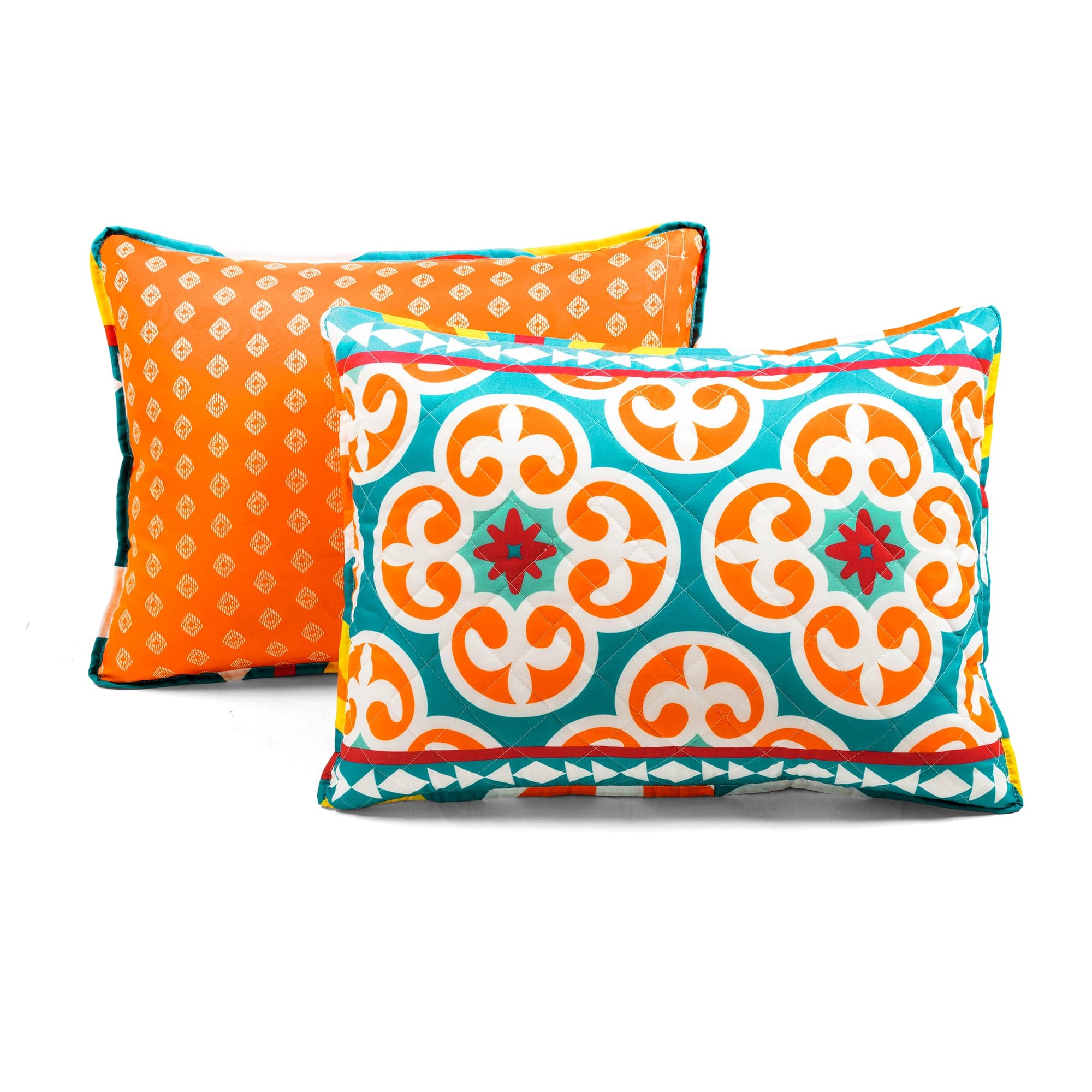 Boho Floral Reversible 3-Piece Quilt Set - Queen Size Bedding with Matching Pillow Shams - Perfect for Bohemian Bedroom Decor & Guest Room Styling