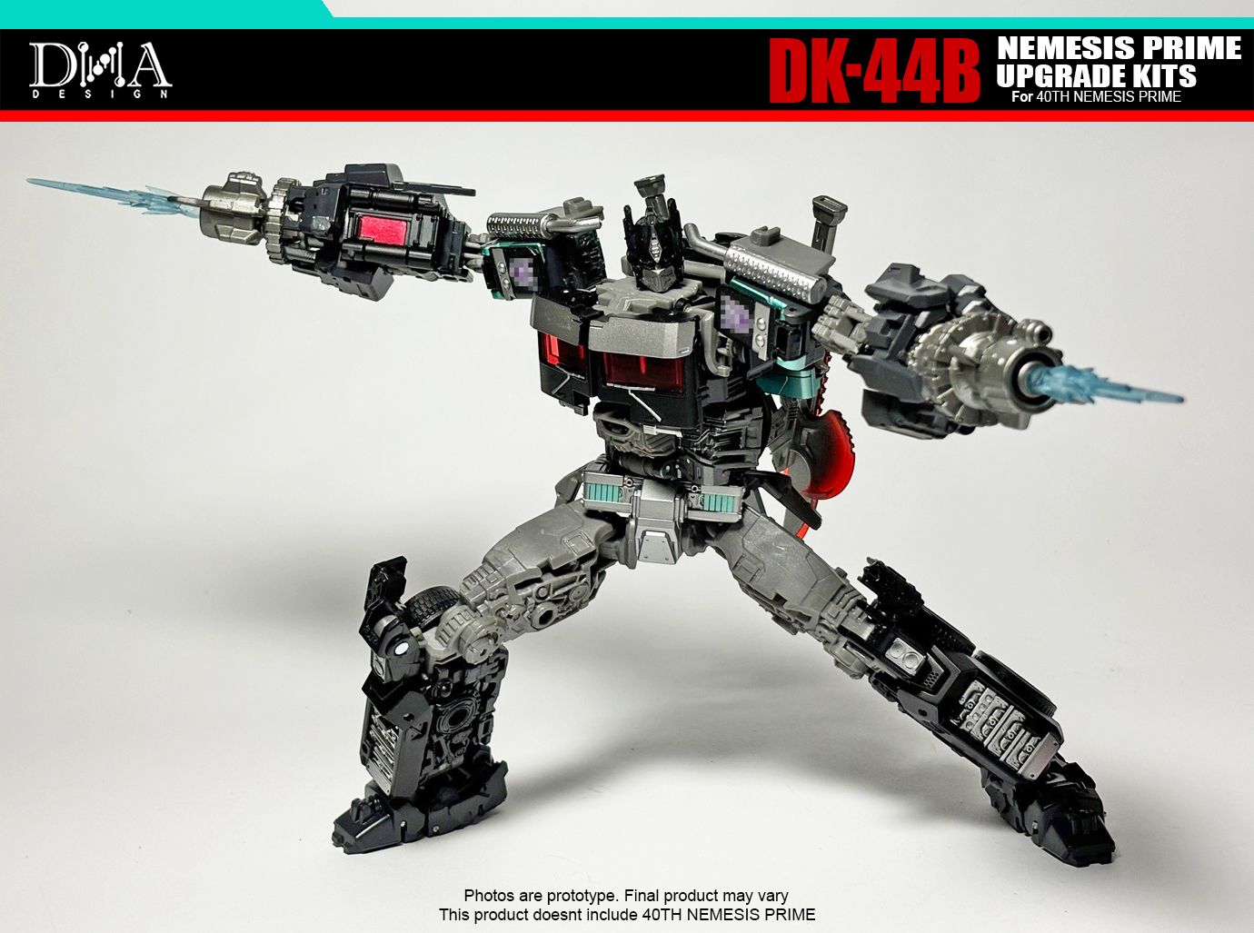 DNA Design DK 44B Upgrade Kit for Transformers RotB Nemesis Prime 40th Anniversary - Custom Parts for Action Figure Collectors & Display Enhancement