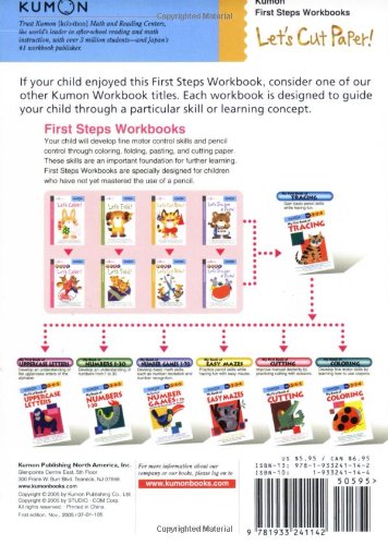 Kumon First Steps Workbooks - Let's Cut Paper! Scissor Skills Activity Book for Toddlers & Preschoolers | Early Learning, Fine Motor Development | Classroom & Homeschool Use