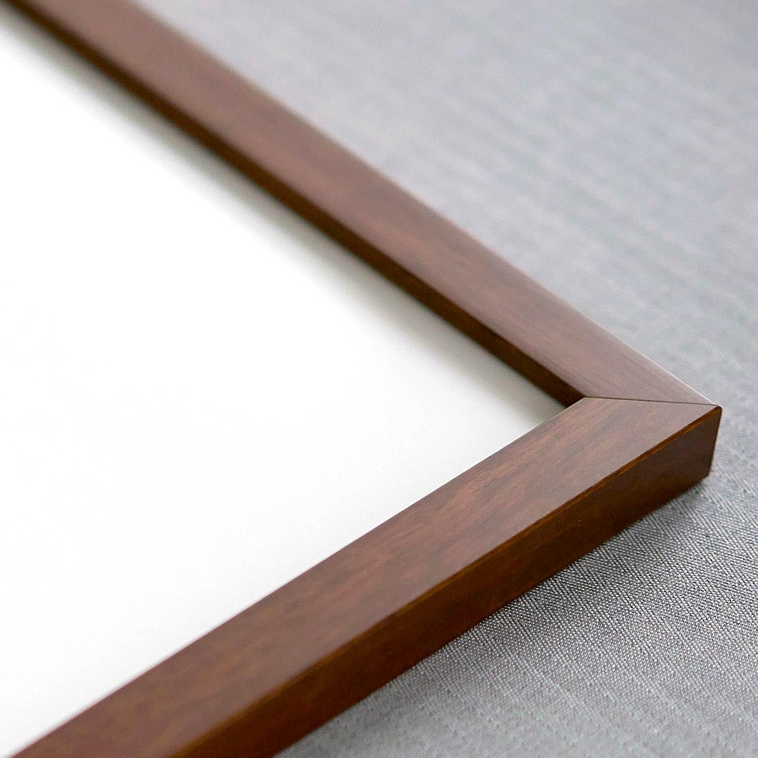 CountryArtHouse 45x15 Inch Solid Mahogany Wood Picture Frame - Premium Brown Wooden Photo Frame with UV Acrylic Plexiglass, Acid-Free Foam Backing & Hanging Hardware - Perfect for Wall Art, Family Photos, and Home Decor