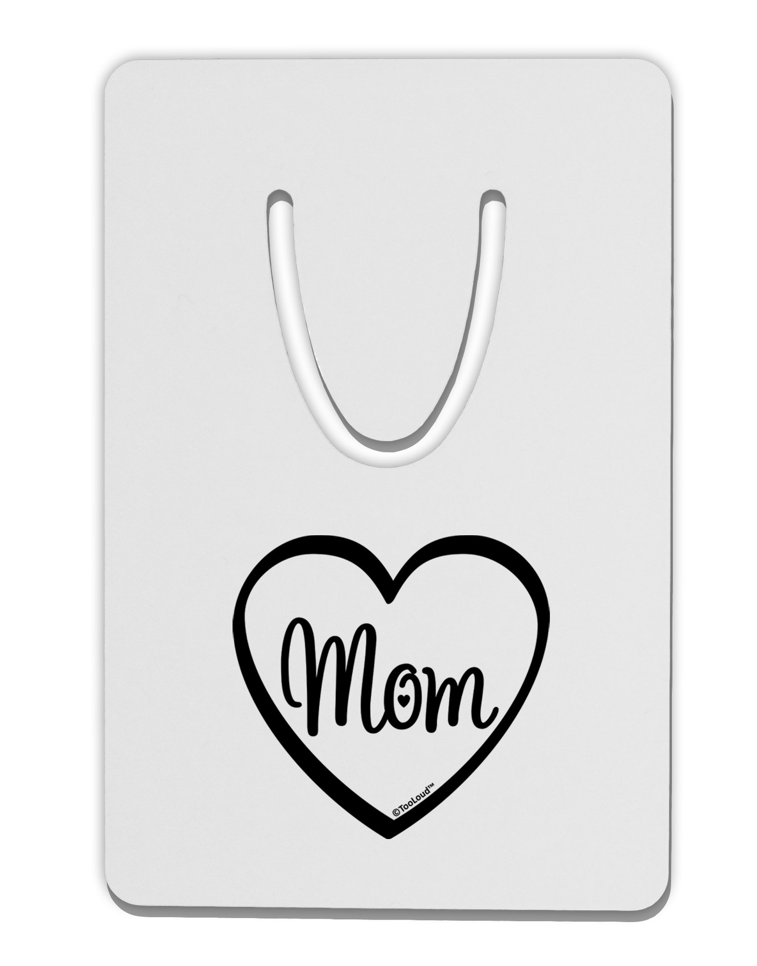 TooLoud Mom Heart Design Aluminum Paper Clip Bookmark - Cute Book Marker for Women, Gift for Readers & Book Lovers - Perfect for Journals, Notebooks, Bible Study and Office Use