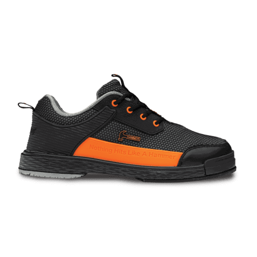 Hammer Diesel Men's Black & Orange Right-Handed Wide Bowling Shoes - Comfortable & Durable for League Play & Tournaments