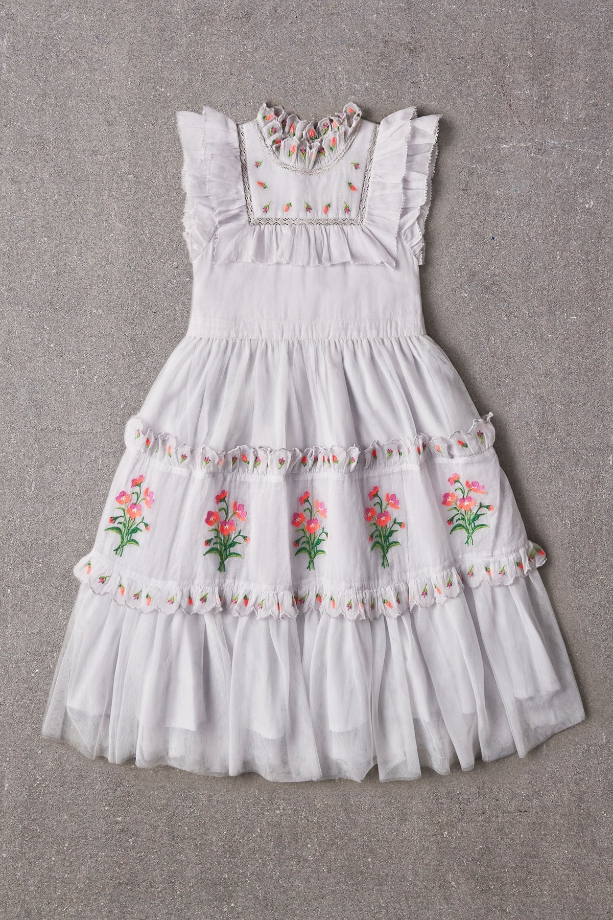 Girls' Periwinkle Dust Floral Dress by Nellystella Julianna - Size 2 | Perfect for Birthday Parties, School Events & Special Occasions