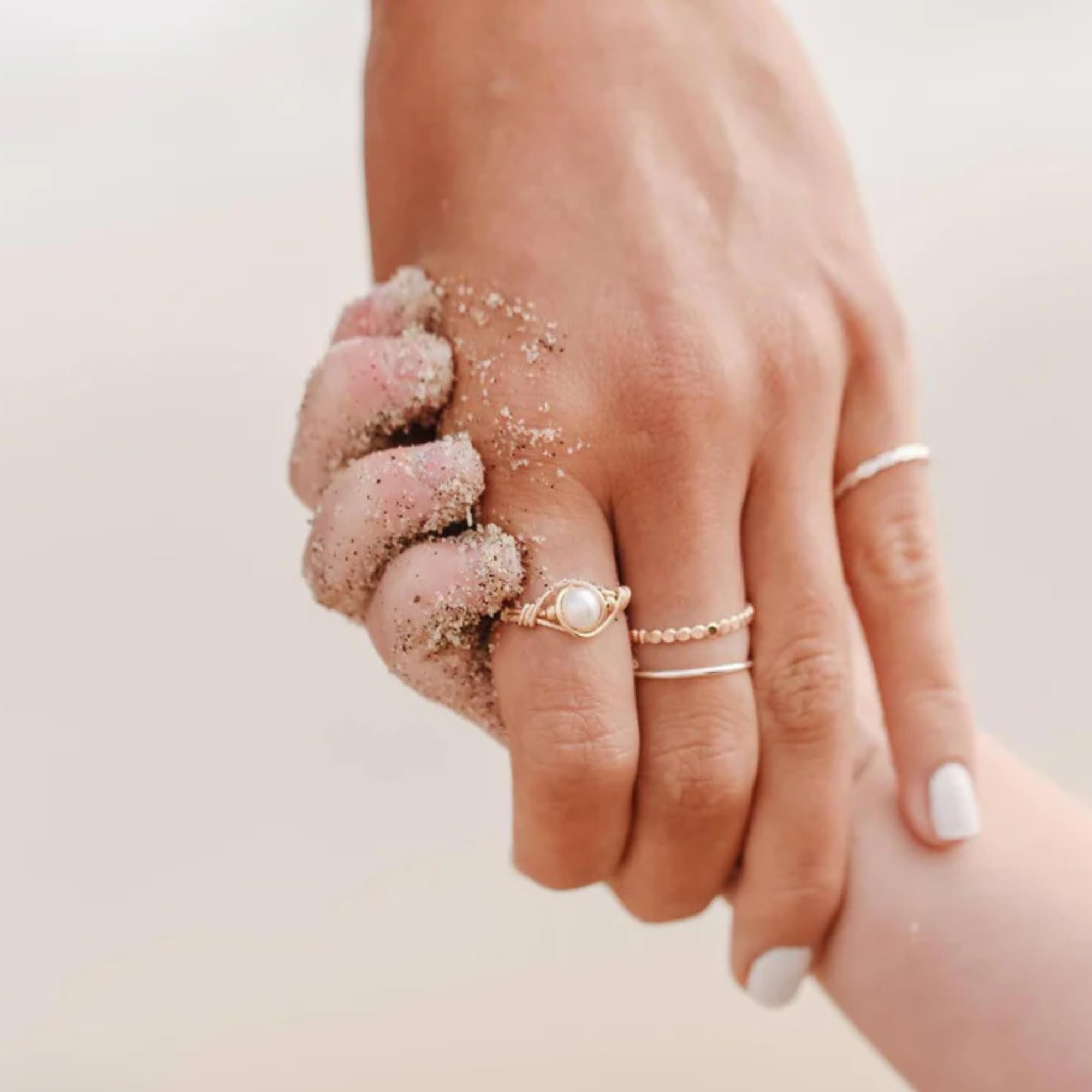 14K Gold Filled Stackable Rings for Women - Dainty Thin Minimalist Gold Band Rings | Non-Tarnish Elegant Jewelry Set | Perfect Gift for Mom, Sister, Best Friend | Ideal for Everyday Wear, Layering & Special Occasions (8-Piece Set)