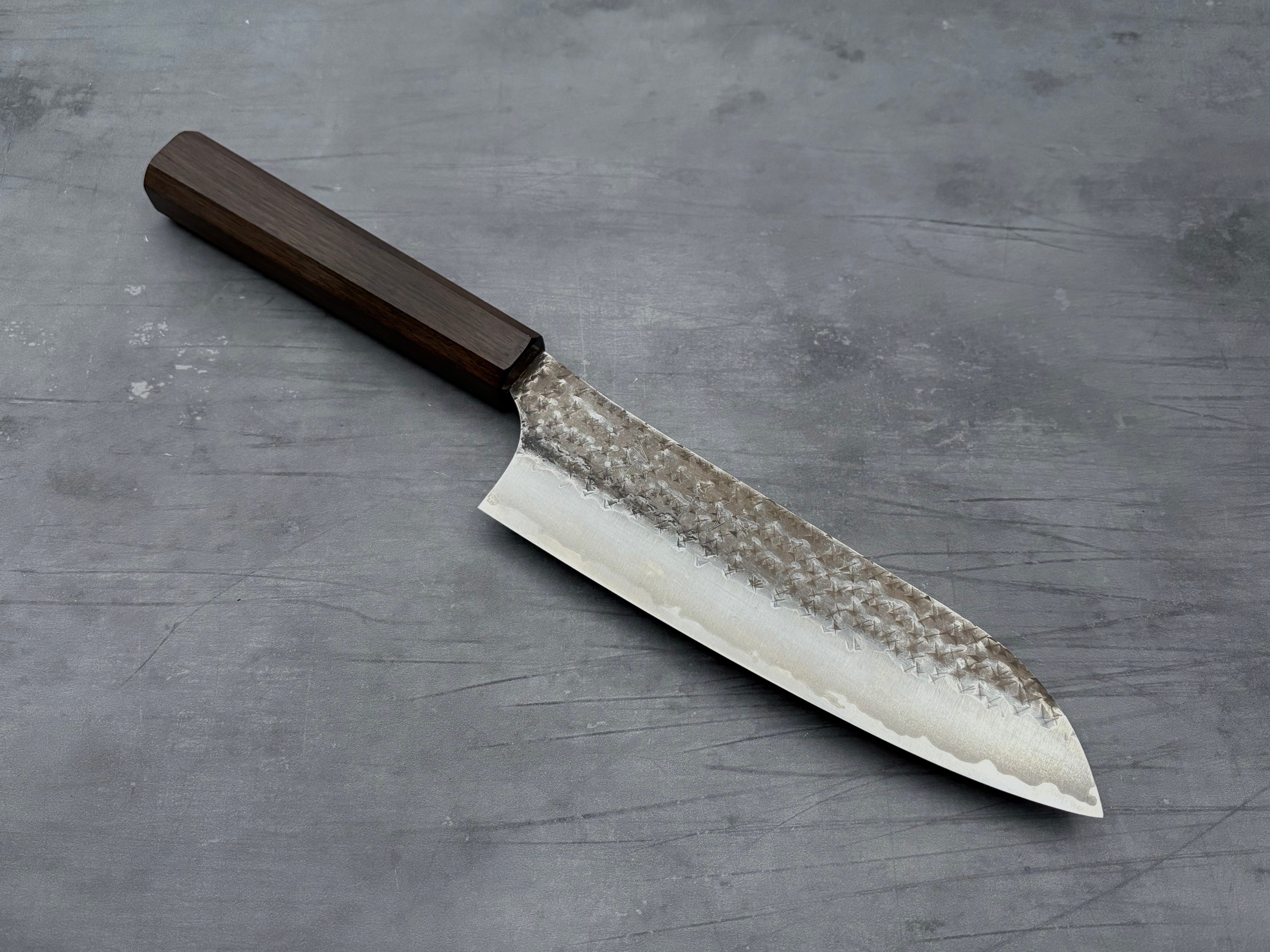 Yu Kurosaki Kokusen Santoku Knife - 7 Inch Japanese Damascus Steel Chef Knife for Slicing, Dicing & Mincing - Perfect for Home Kitchen & Professional Cooking