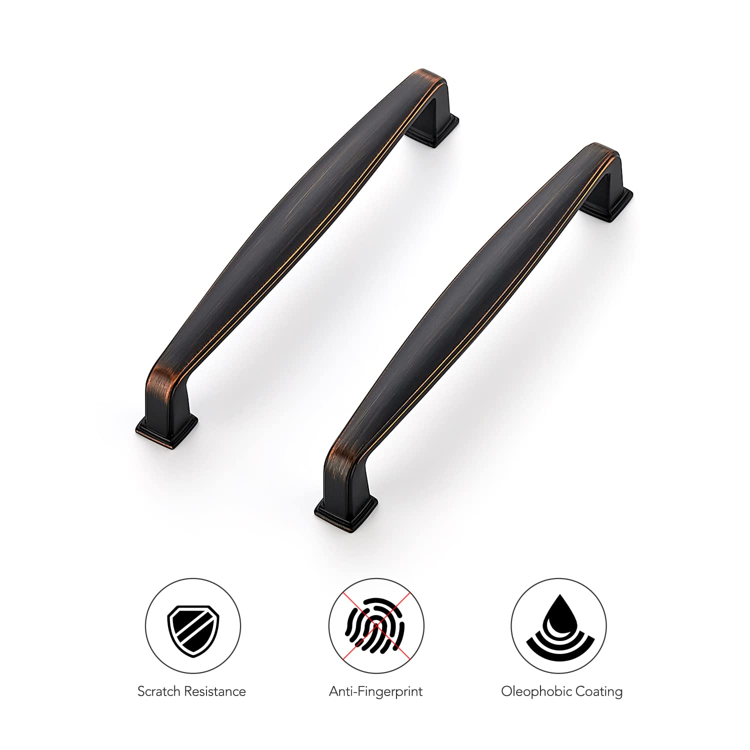 Ravinte 30 Pack 5 Inch Solid Oil Rubbed Bronze Kitchen Cabinet Handles & Drawer Pulls - Durable Cabinet Hardware for Kitchen, Bathroom, Wardrobe & Furniture (Set of 30) - Perfect for Home Renovation & DIY Projects
