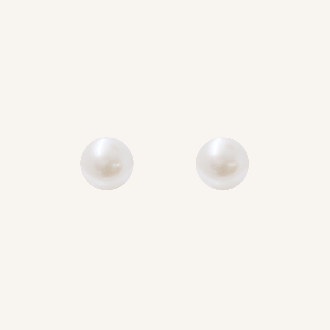 Lulu Pearl Stud Earrings - Natural Stone Jewelry for Women, Gift for Her | Perfect for Weddings, Parties & Everyday Wear