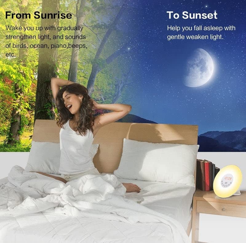 LloydsPharmacy SAD Light Therapy Lamp - Best for Seasonal Affective Disorder Treatment & Wake-Up Light with Alarm Radio | Improve Mood & Energy for Home, Office, or Bedroom Use