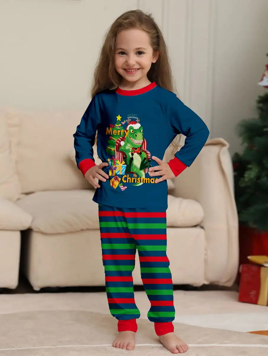 Dinosaur Matching Family Christmas Pajamas Set - Cozy Holiday Pjs for Kids & Adults - Perfect for Christmas Morning & Family Photos