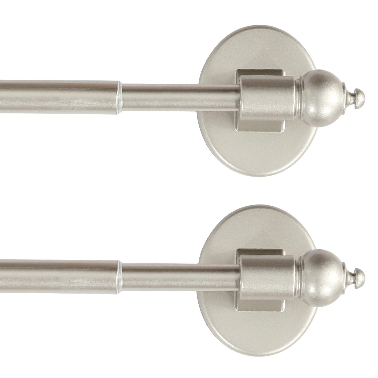 H.VERSAILTEX 2 Pack Magnetic Curtain Rods - Adjustable 16