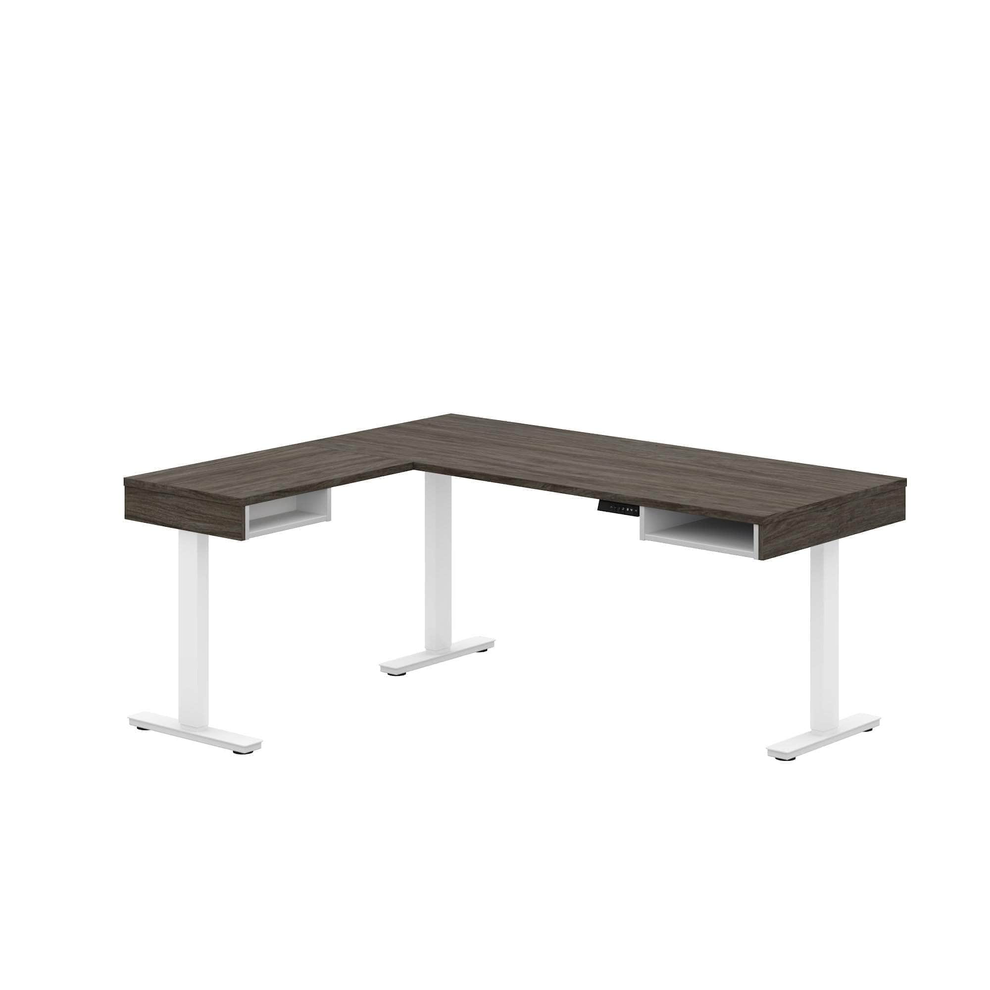 Walnut Grey & White