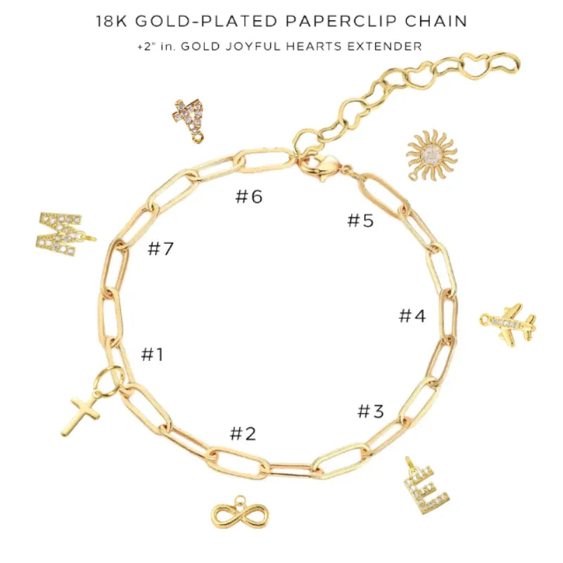 Elegant Charm Bracelet with Assorted Charms - Fashion Jewelry for Women & Girls - Perfect for Gifts, Parties & Everyday Wear