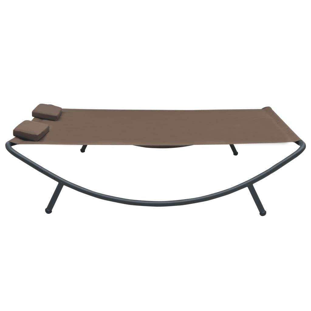 FAMIROSA Outdoor Lounge Bed - Waterproof & Durable Fabric, Comfortable Brown Patio Furniture for Backyard, Poolside, or Beach Relaxation