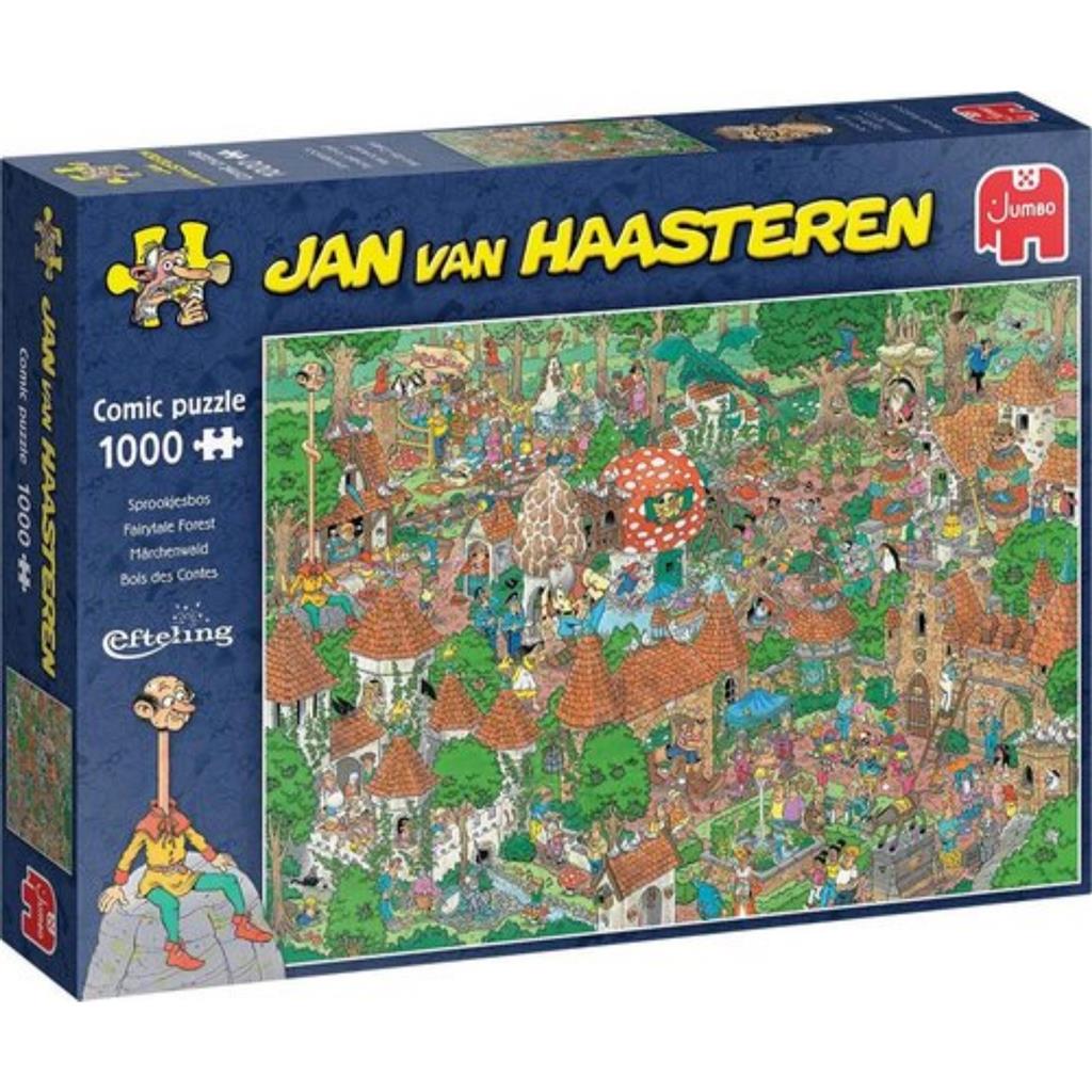 Jan Van Haasteren 1000-Piece Jigsaw Puzzle - Fairytale Forest Fantasy Scene | Challenging Adult Puzzle for Home Decor & Family Game Night