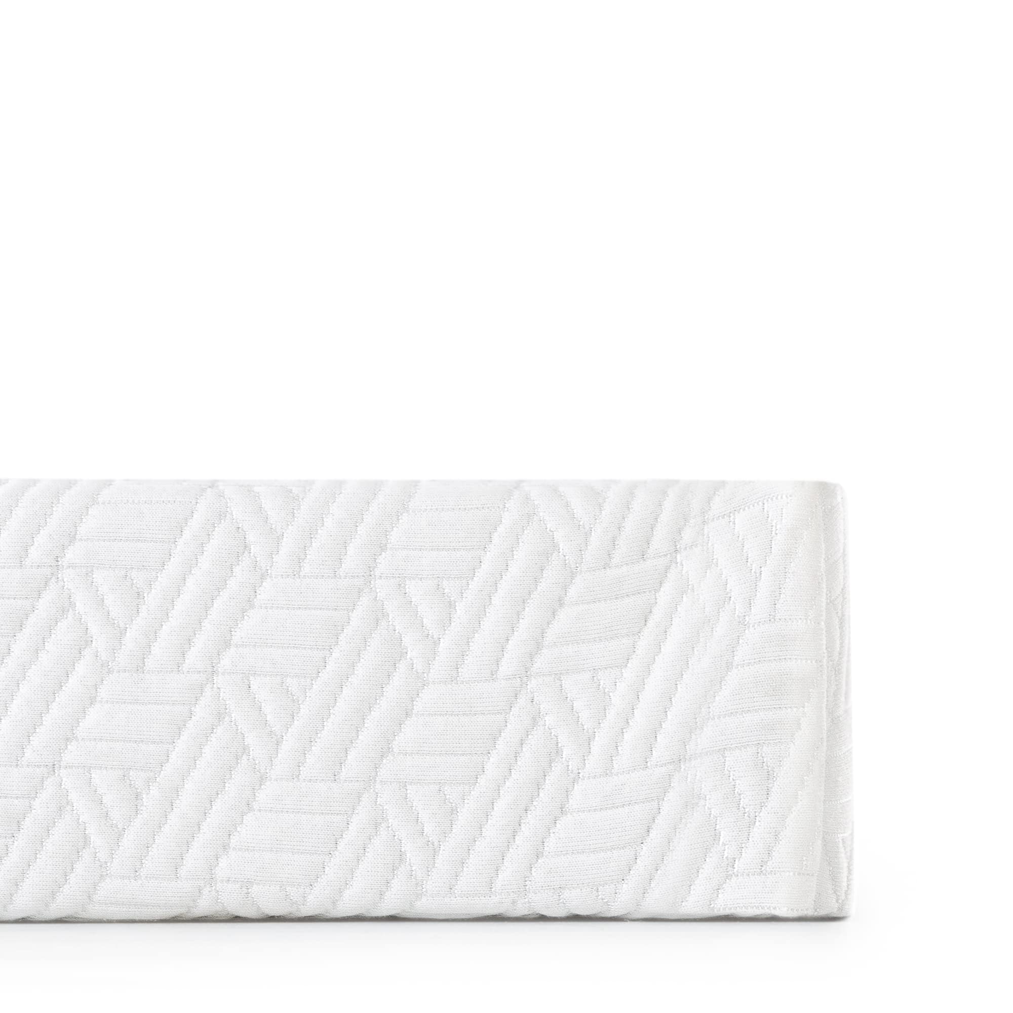 MELLOW 4 Inch Metal Box Spring Mattress Foundation with Wood Slats & Fabric Cover - King Size White Bed Frame for Enhanced Support & Comfort - Perfect for Master Bedrooms, Guest Rooms & Dormitories