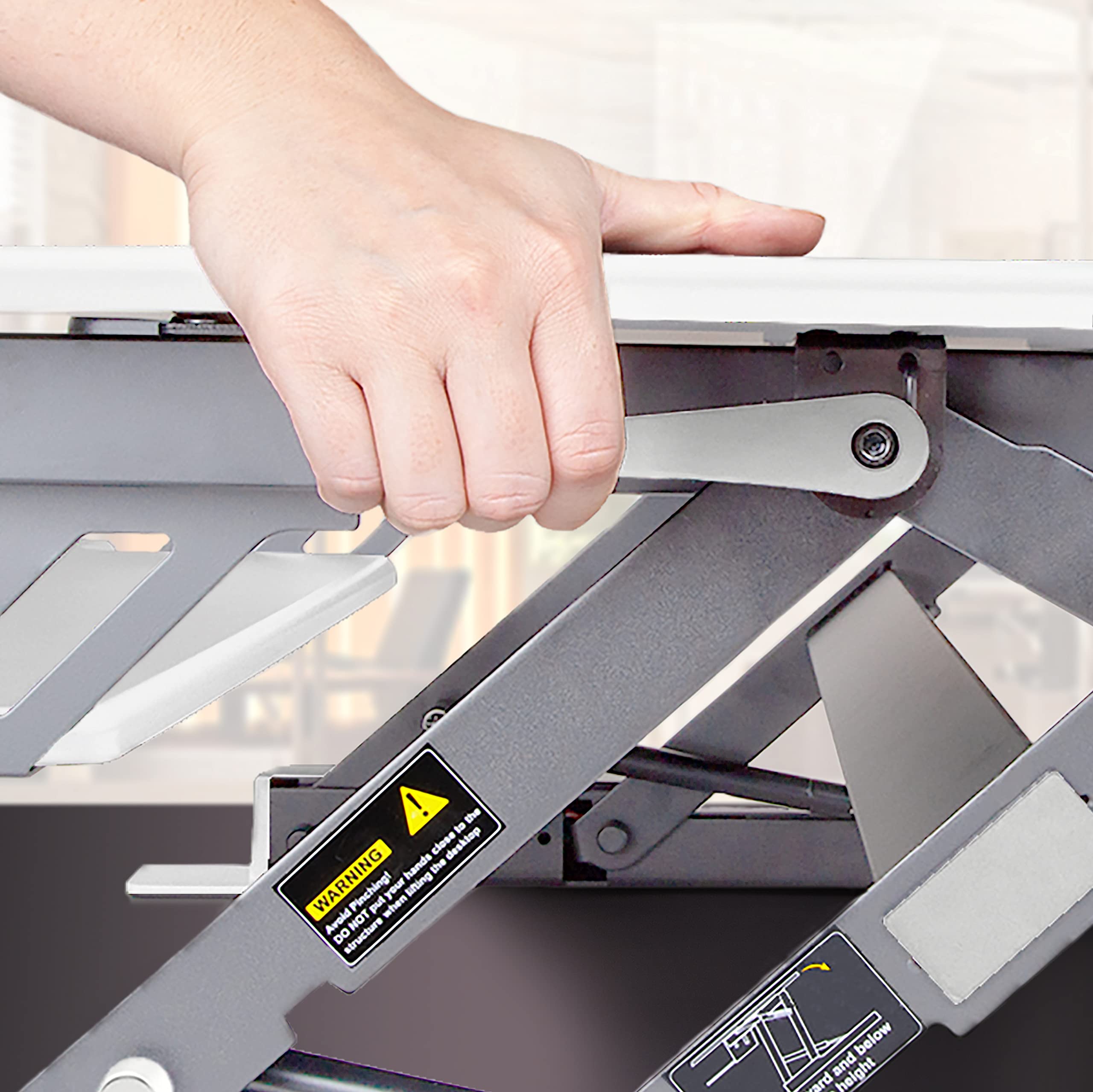 Duronic DM05D1WE Electric Height Adjustable Standing Desk Converter - 36.2