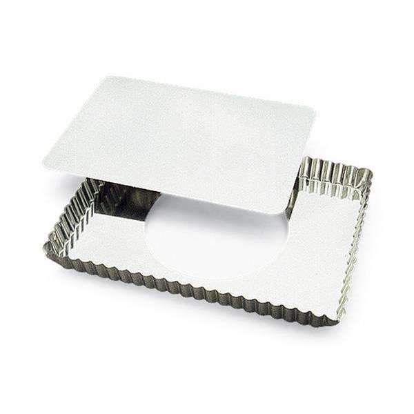Non-Stick Rectangle Tart Mould with Removable Bottom - Perfect for Baking French Pastries, Quiches & Desserts at Home