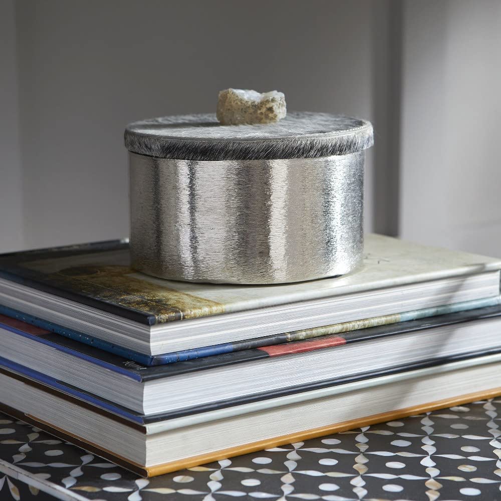 Cyan Design 10212 Silver Grey Smoke Decorative Containers & Trays - Perfect for Home Decor, Table Centerpieces, and Gift Packaging