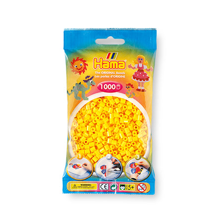 1,000 Pack Hama Midi Beads - Bright Yellow Perler Beads for DIY Crafts, Jewelry Making & Kids Art Projects | Perfect for Mosaic, Fuse Bead Creations & Home Decor