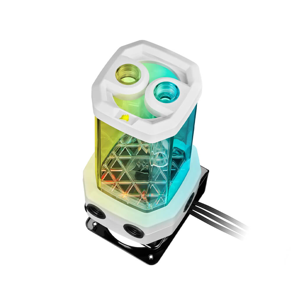 Corsair Hydro X Series XD5 RGB D5 Pump Reservoir - High Performance Water Cooling System for PC Gaming & Custom Liquid Cooling Builds - White