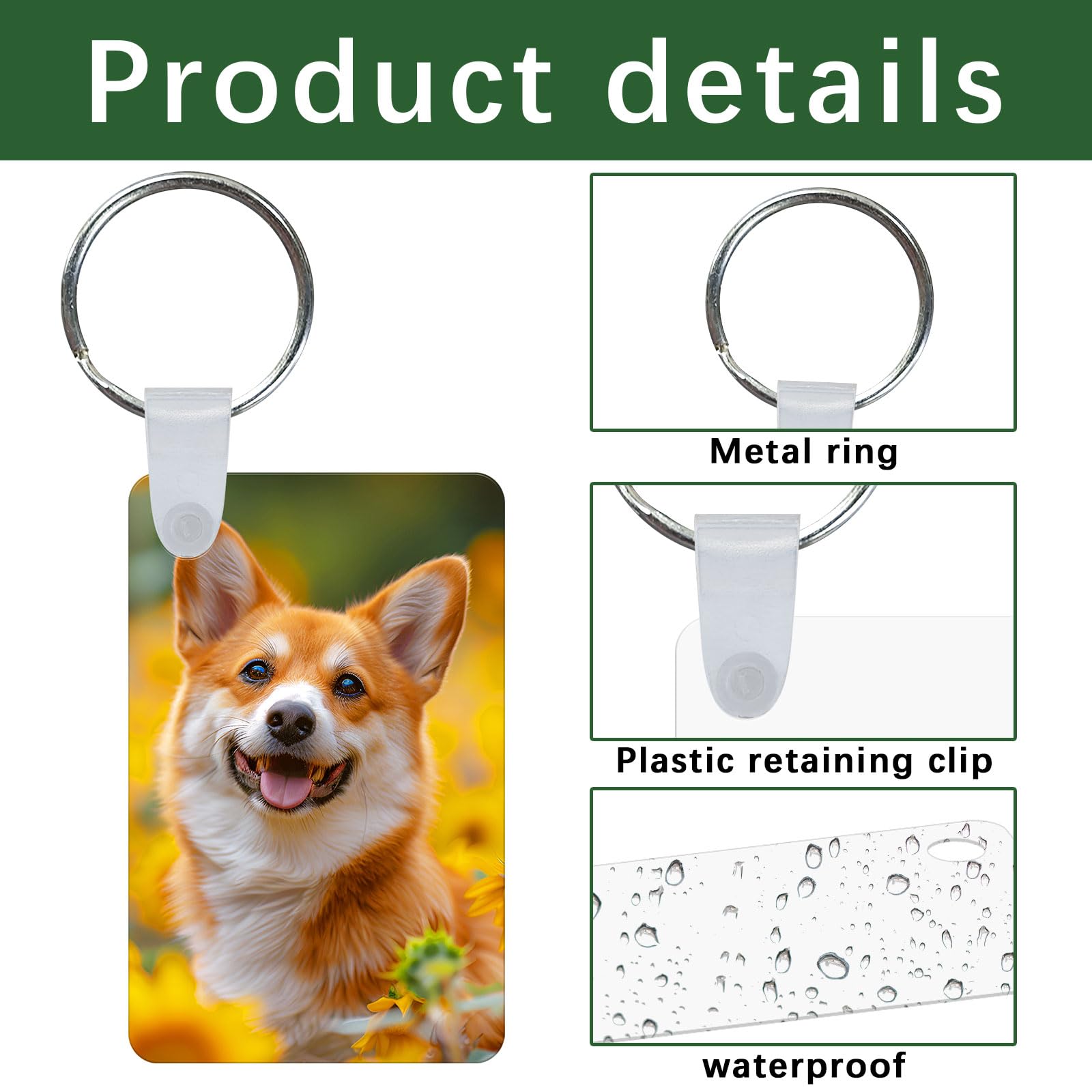 150 Pcs Metal Sublimation Keychain Blanks Bulk - Double Sided Heat Transfer Keychains for DIY Customization - Perfect for Gifts, Promotions & Events