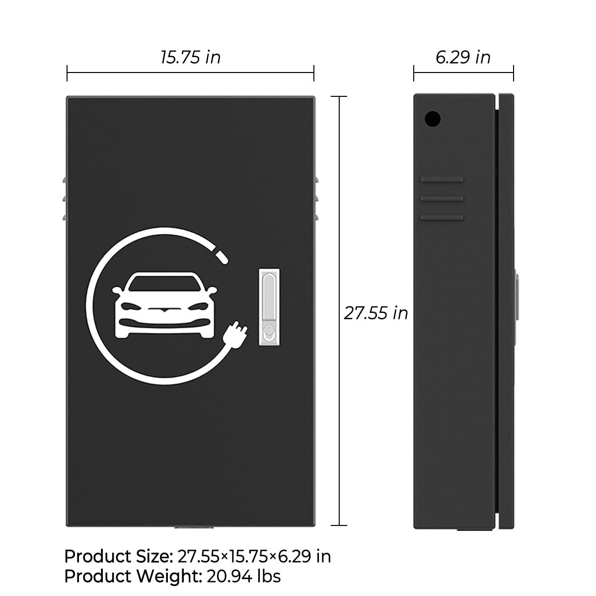 BMZX Tesla Charger Station Box - IP66 Waterproof & Dustproof Metal Enclosure for Tesla Gen 3 Wall Connector - Cable Organizer for Indoor & Outdoor Use - Perfect for Garage, Driveway and EV Charging Station Protection