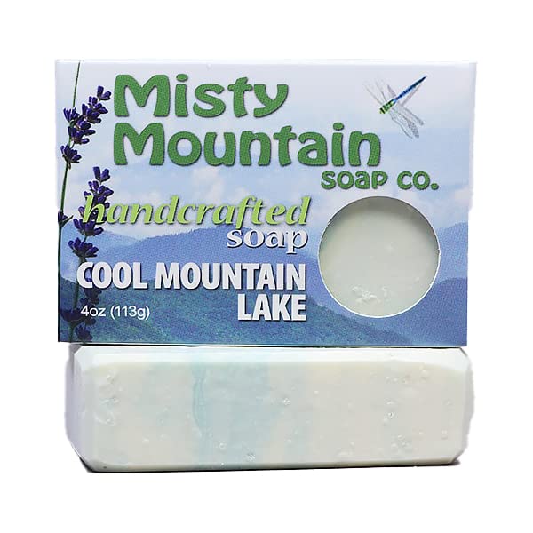Misty Mountain Soap Co. Handmade Bar Soap - Natural Mountain Lake Scent for Men & Women | Eco-Friendly Bath & Shower Gift Set for Spa, Home, Travel