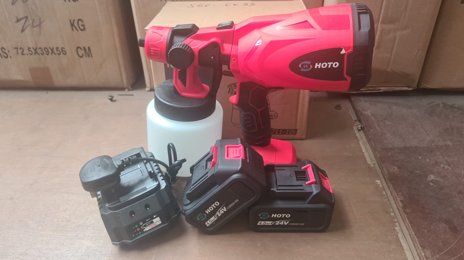 18V Cordless Battery Powered Portable Paint Sprayer Gun with 2 Batteries & 1 Charger - SGE CX33 Model | Perfect for Home DIY Projects, Furniture Refinishing, and Wall Painting