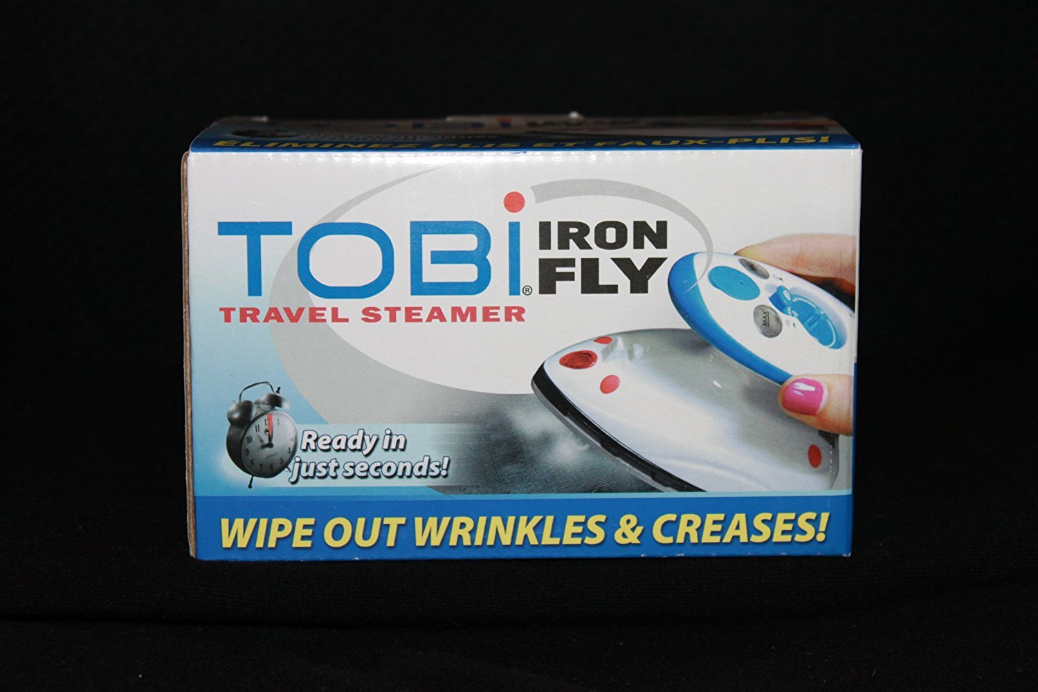 Tobi Iron Fly Travel Steamer - Portable Handheld Garment Steamer for Wrinkles, Quick Heating, Lightweight & Compact - Perfect for Business Trips, Vacations & Home Use
